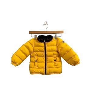 Moncler puffer yellow with logo 18-24 mo authentic GUC!!